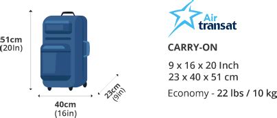 air transat baggage|air transat pay baggage fees.